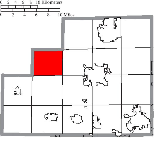 Locator map showing Litchfield Township highlighted within Medina County, Ohio.