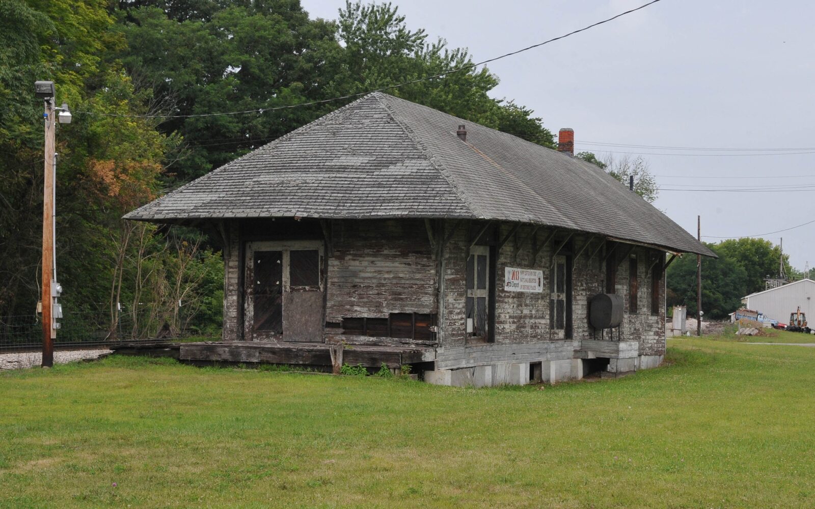 The 1882 Wheeling and Lake Erie Railroad depot at 204 Railroad Street in Lodi, Ohio.